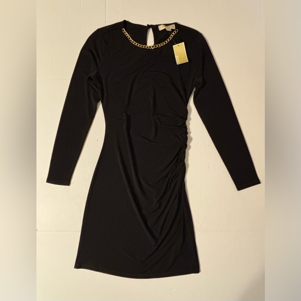 Michael Kors Womens Dress Size M Knee Length Long Sleeve Solid NWT